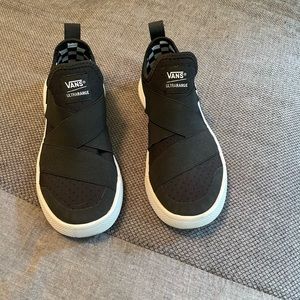 Vans ultra range black slip ons. Worn once.